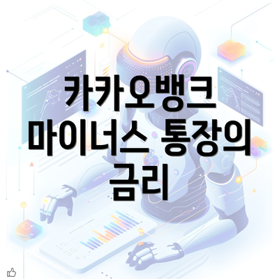 카카오뱅크 마이너스 통장의 금리