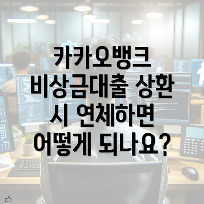 카카오뱅크 비상금대출 상환 시 연체하면 어떻게 되나요?