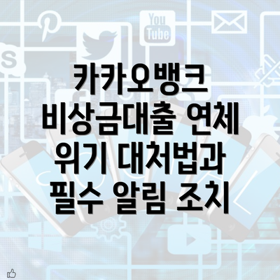 카카오뱅크 비상금대출 연체 위기 대처법과 필수 알림 조치