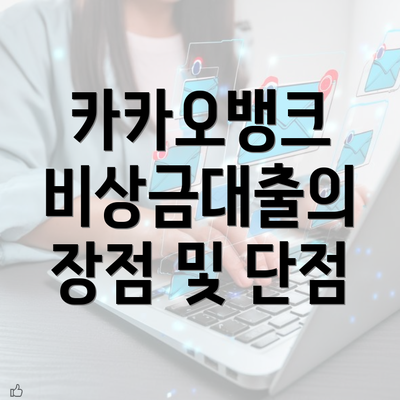 카카오뱅크 비상금대출의 장점 및 단점