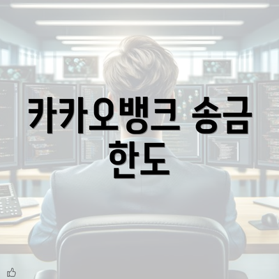 카카오뱅크 송금 한도