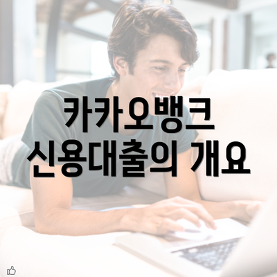 카카오뱅크 신용대출의 개요