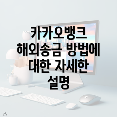 카카오뱅크 해외송금 방법에 대한 자세한 설명