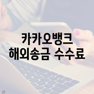 카카오뱅크 해외송금 수수료