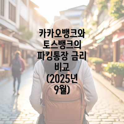 카카오뱅크와 토스뱅크의 파킹통장 금리 비교 (2025년 9월)