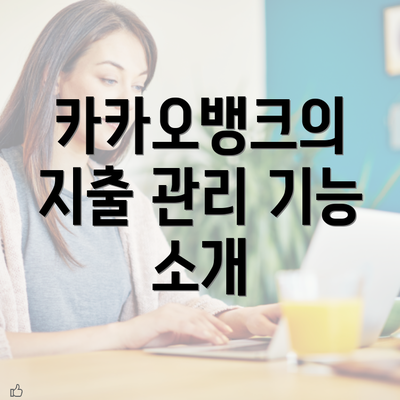 카카오뱅크의 지출 관리 기능 소개