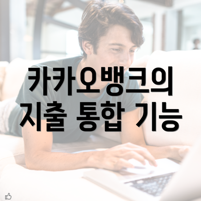 카카오뱅크의 지출 통합 기능