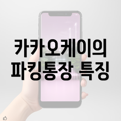 카카오케이의 파킹통장 특징