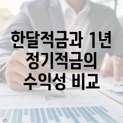 한달적금과 1년 정기적금의 수익성 비교
