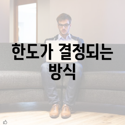 한도가 결정되는 방식