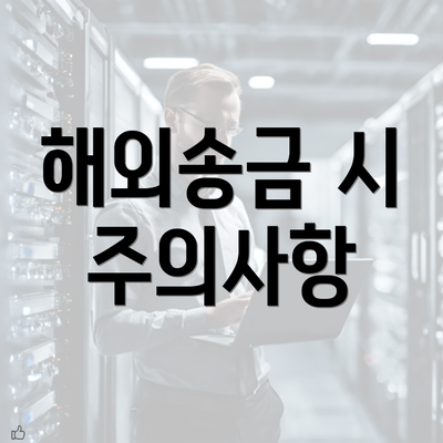 해외송금 시 주의사항