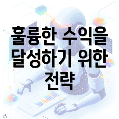 훌륭한 수익을 달성하기 위한 전략