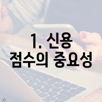 1. 신용 점수의 중요성