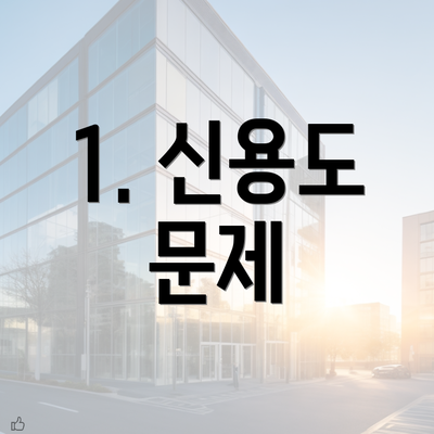 1. 신용도 문제