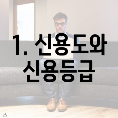 1. 신용도와 신용등급