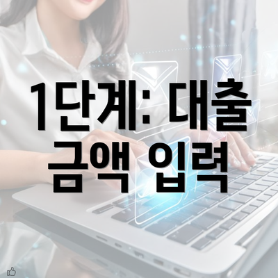 1단계: 대출 금액 입력