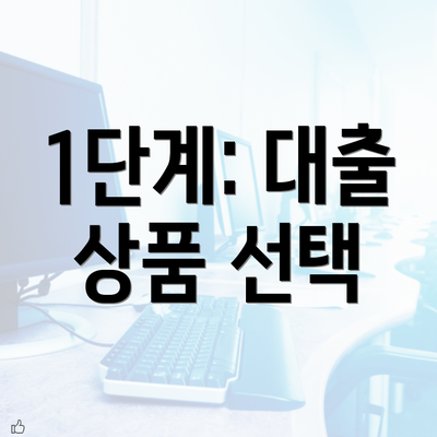 1단계: 대출 상품 선택