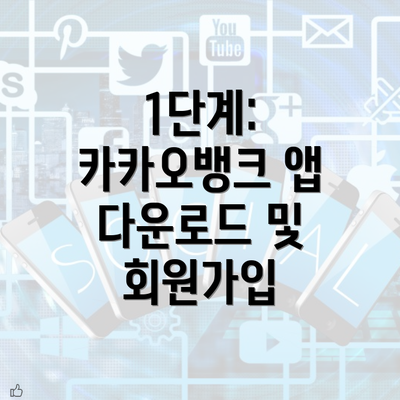 1단계: 카카오뱅크 앱 다운로드 및 회원가입