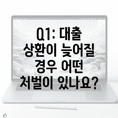 Q1: 대출 상환이 늦어질 경우 어떤 처벌이 있나요?