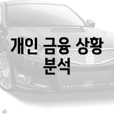 개인 금융 상황 분석