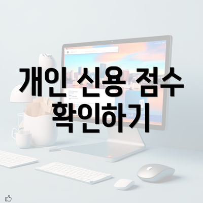 개인 신용 점수 확인하기