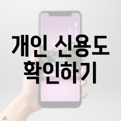 개인 신용도 확인하기