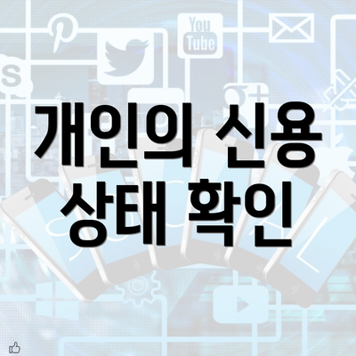 개인의 신용 상태 확인