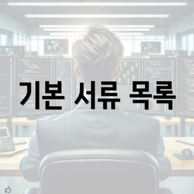 기본 서류 목록