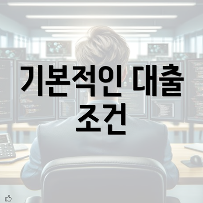 기본적인 대출 조건