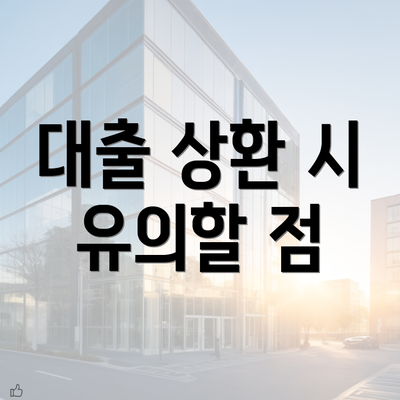 대출 상환 시 유의할 점