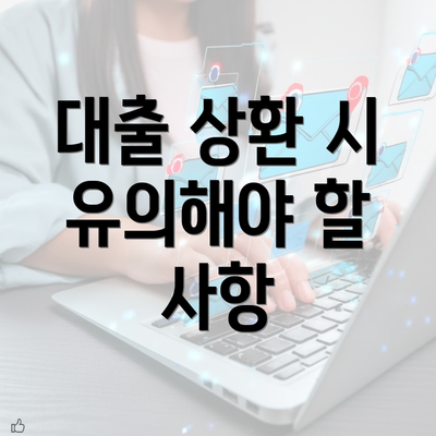 대출 상환 시 유의해야 할 사항