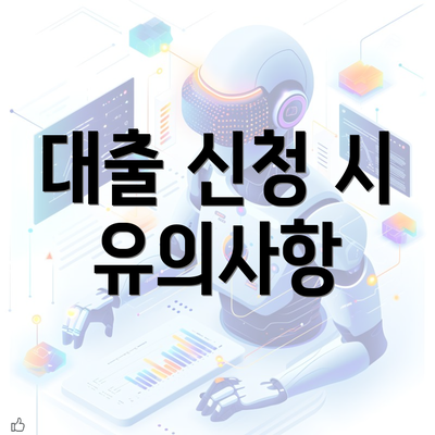 대출 신청 시 유의사항