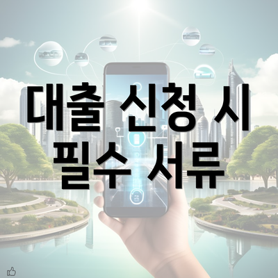 대출 신청 시 필수 서류