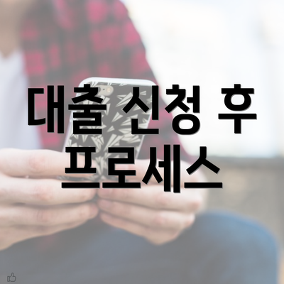 대출 신청 후 프로세스