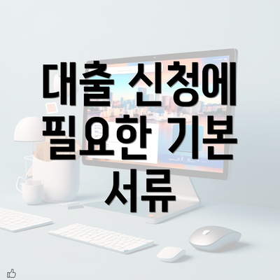 대출 신청에 필요한 기본 서류