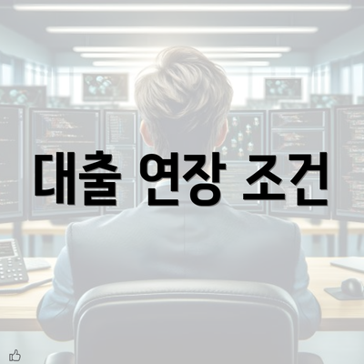 대출 연장 조건