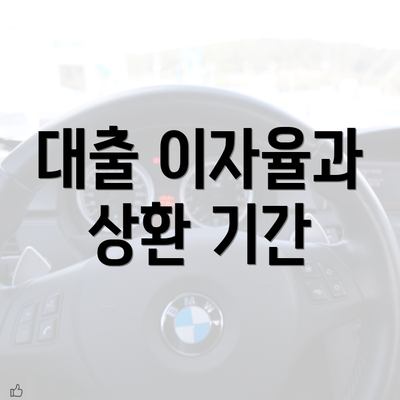 대출 이자율과 상환 기간