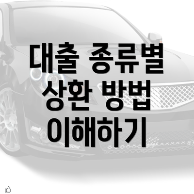 대출 종류별 상환 방법 이해하기