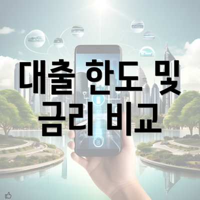 대출 한도 및 금리 비교