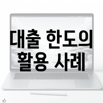 대출 한도의 활용 사례