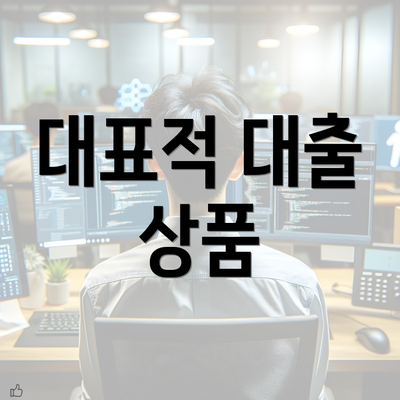 대표적 대출 상품