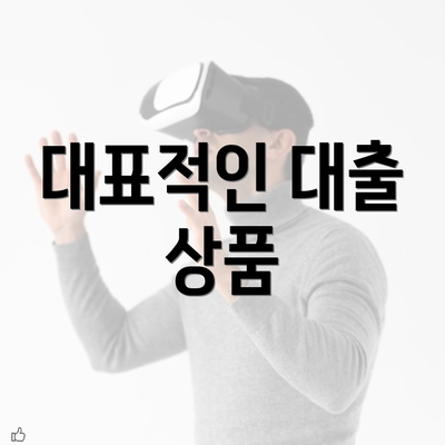 대표적인 대출 상품