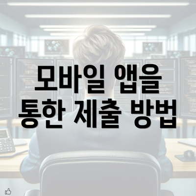 모바일 앱을 통한 제출 방법