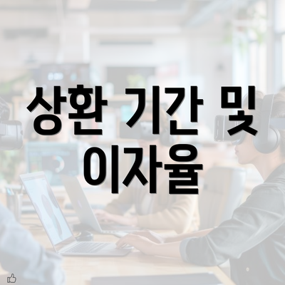 상환 기간 및 이자율