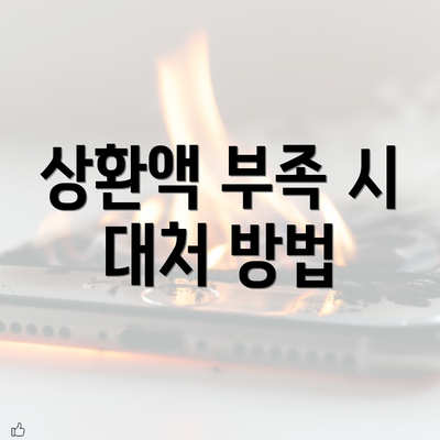 상환액 부족 시 대처 방법