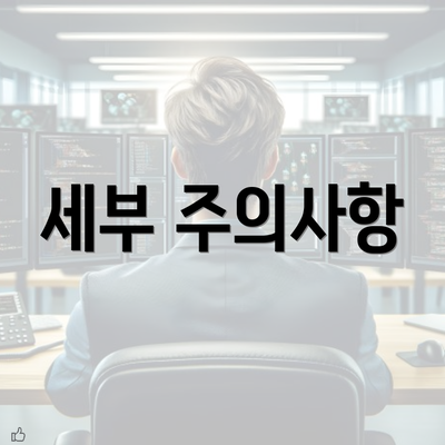 세부 주의사항