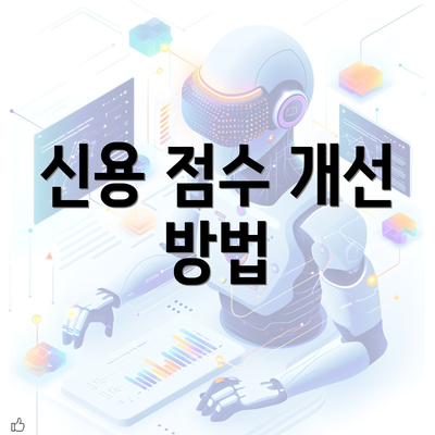 신용 점수 개선 방법