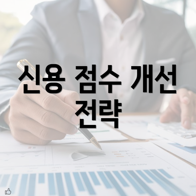 신용 점수 개선 전략