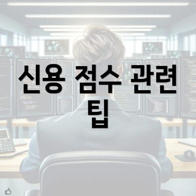 신용 점수 관련 팁