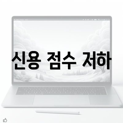 신용 점수 저하